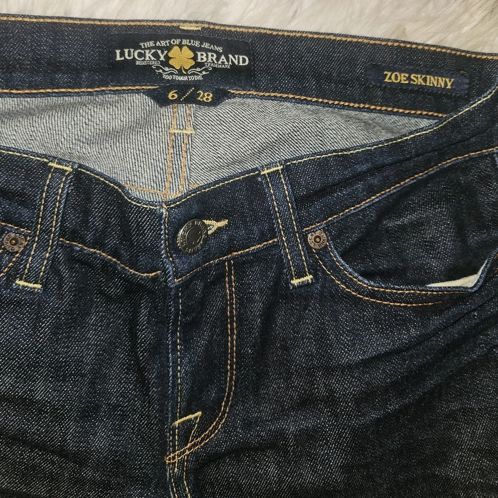 Lucky Brand Zoe Skinny Jeans – Size 6 – Classic Dark Wash Denim